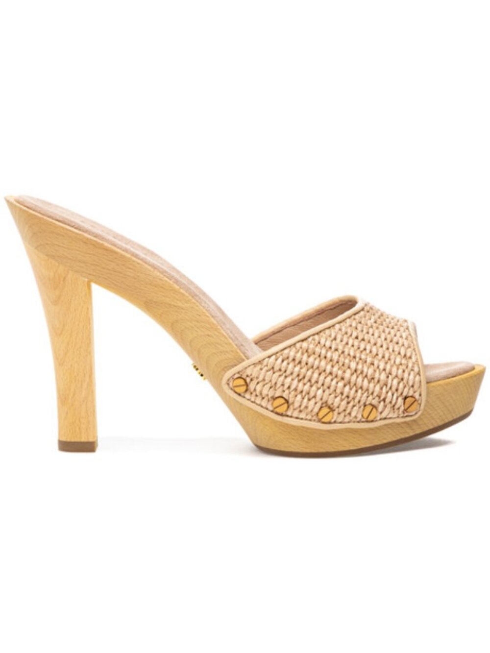 Veronica Beard Layne Clog Sandal Ecru Raffia